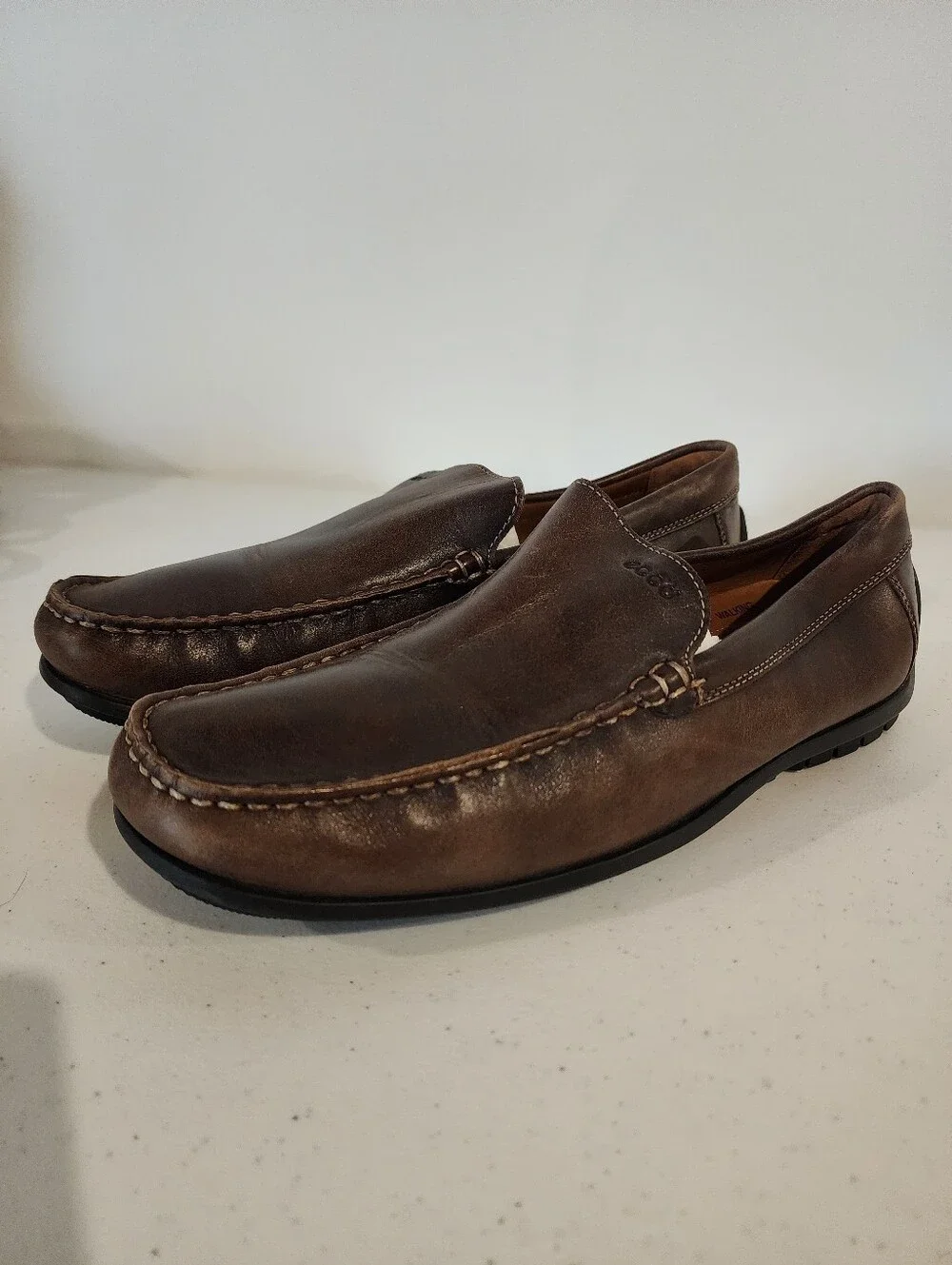 ECCO Classic Moc 2.0 Slip-On Driving Loafers Size US 10 / 10.5 EU 44 Shoes Brown